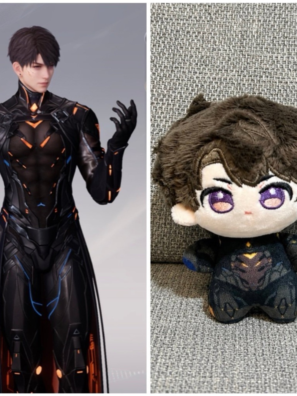 Love and Deepspace Caleb  Void Exodus X02  Plushie w/ Detachable glasses